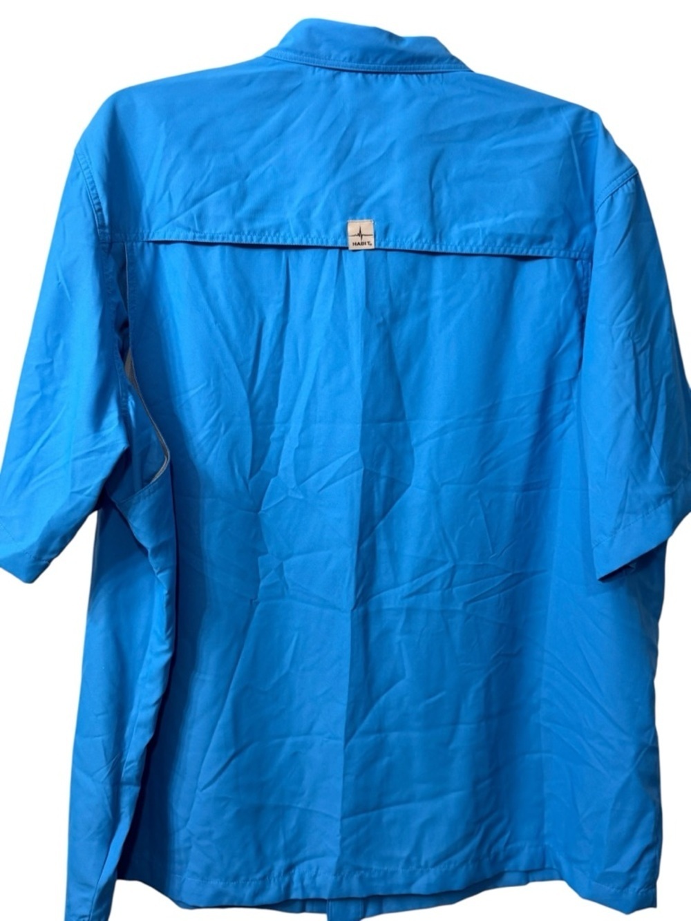 Mens Habit short sleeve vented fishing shirt in Malibu Blue Size 2XL. EUC - Picture 6 of 10